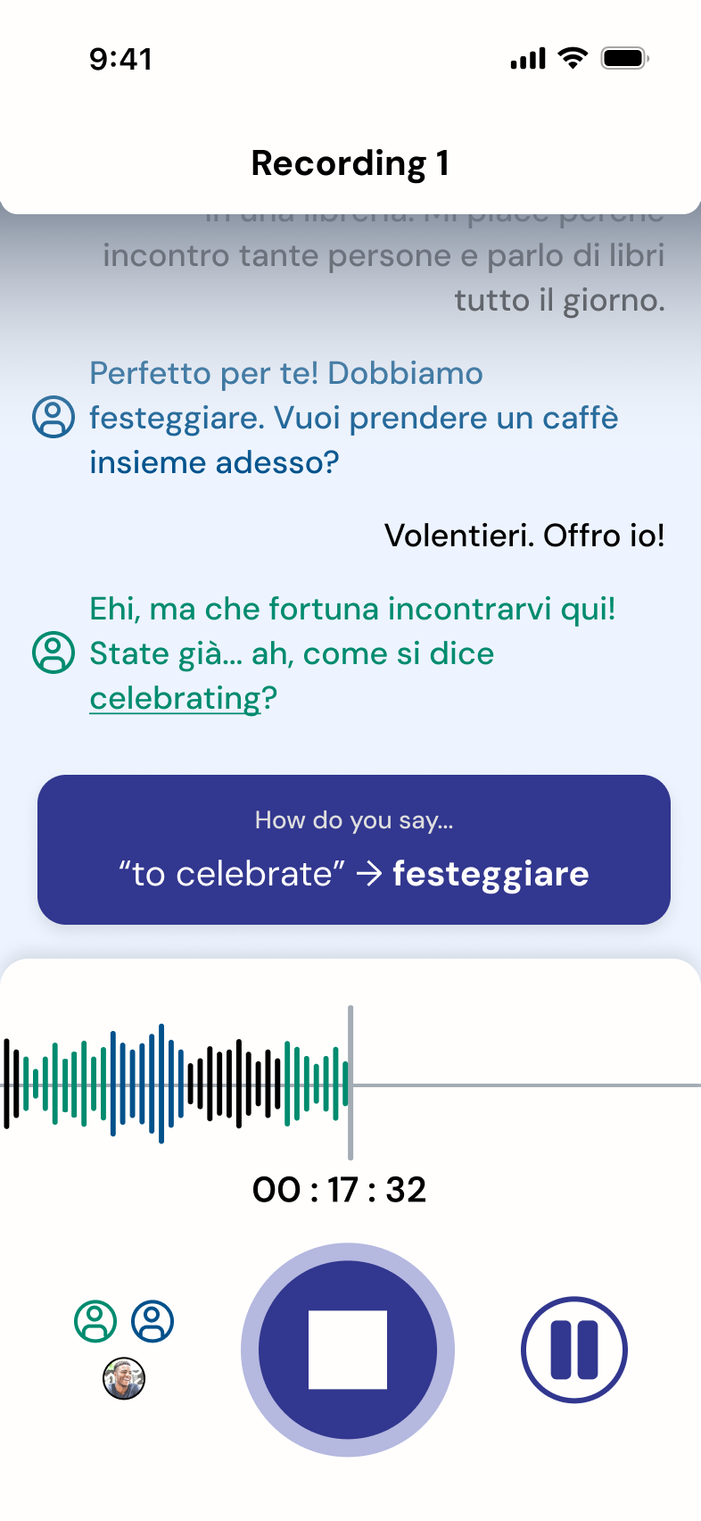 'How do you say...?' support screen