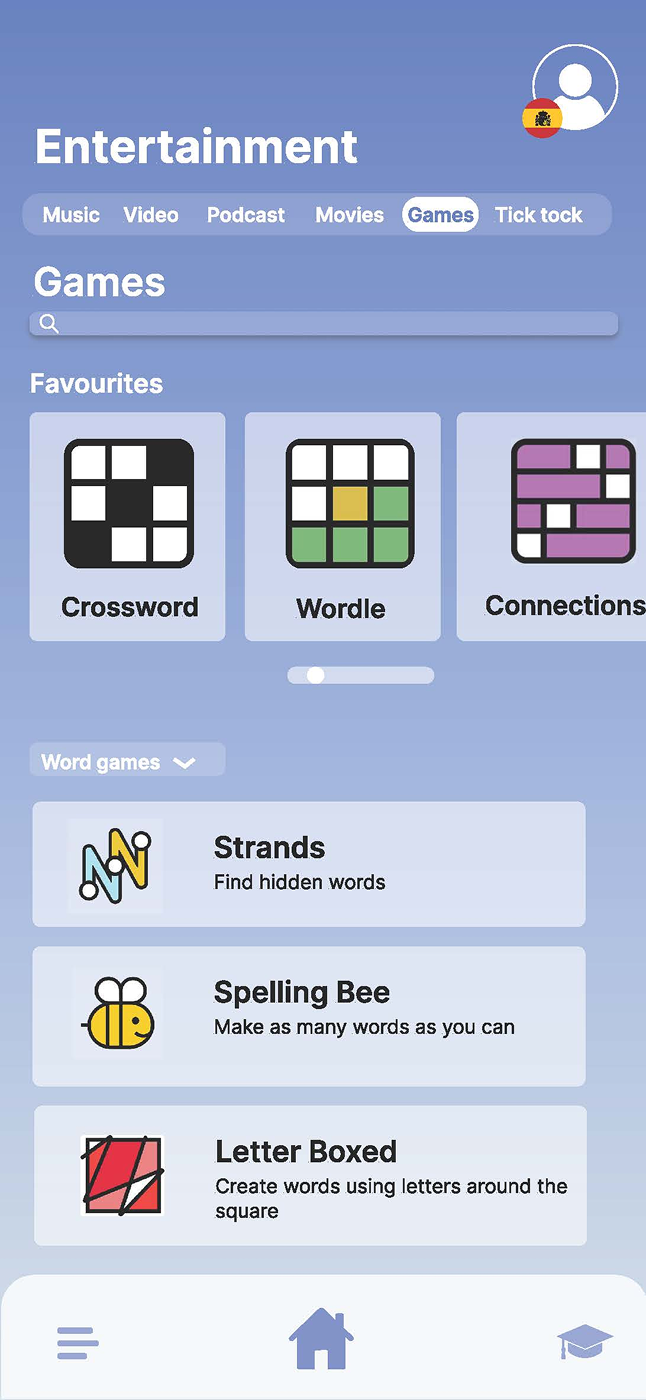 Media immersion concept screen
