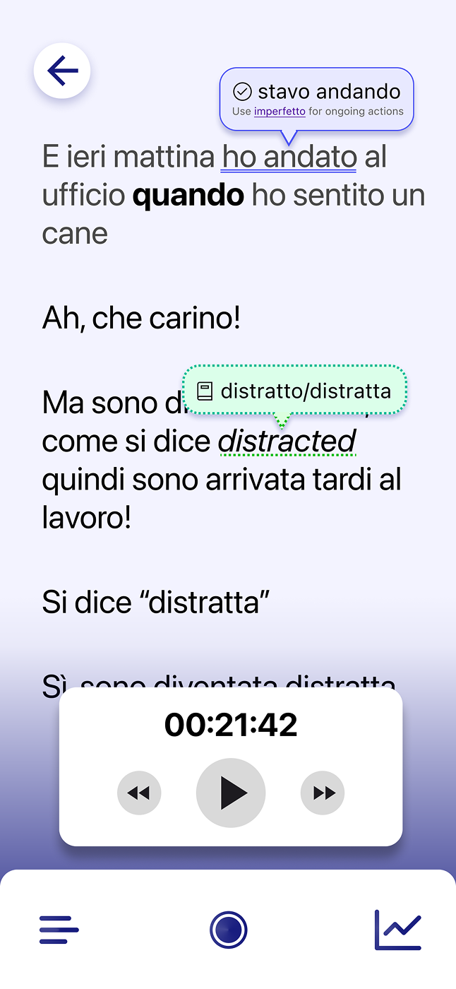 Recording app concept screen